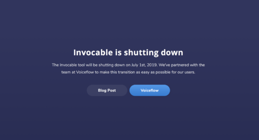Invocable is shutting down
