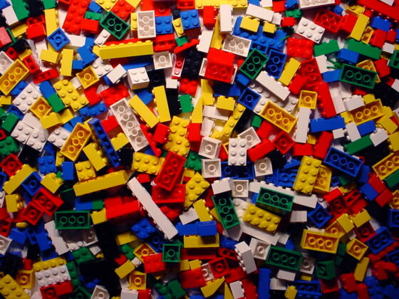Lego bricks representing modular technology components